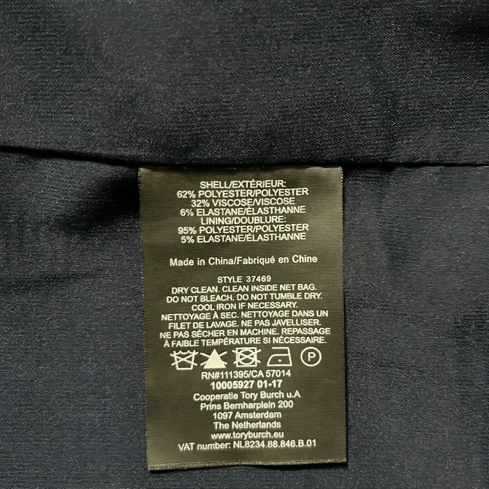 Tory Burch Navy Mini Dress Button